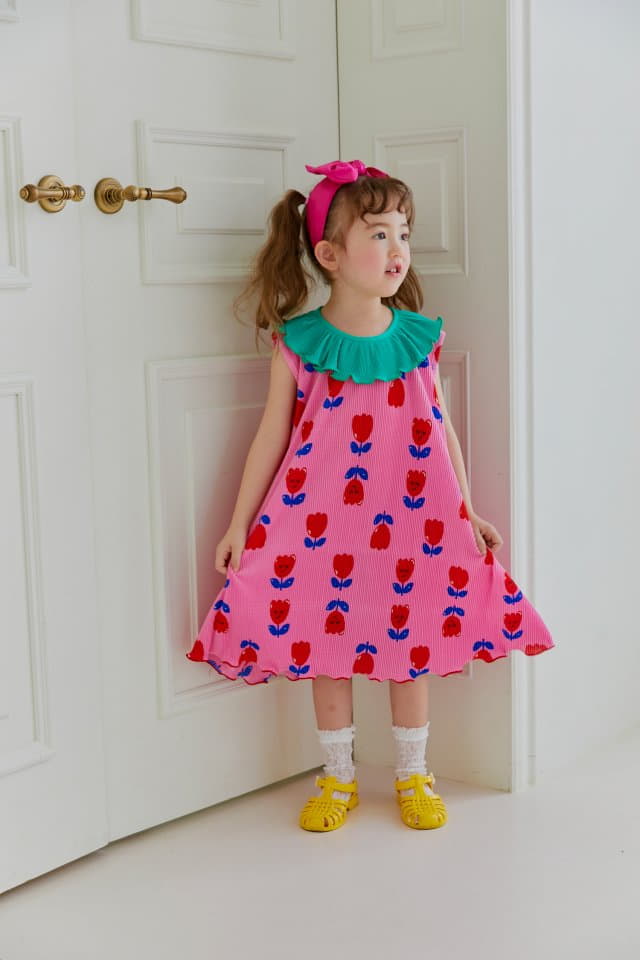 Sera - Korean Children Fashion - #childofig - Sailor Wrinkle One-piece - 7