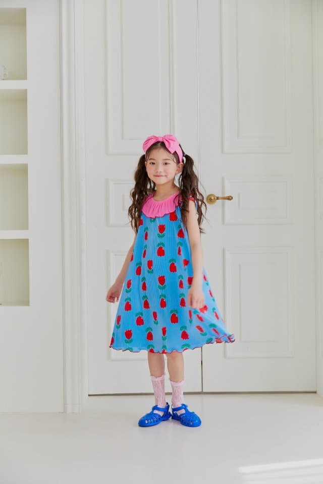 Sera - Korean Children Fashion - #littlefashionista - Sailor Wrinkle One-piece - 2