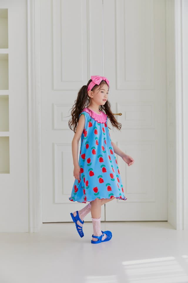 Sera - Korean Children Fashion - #magicofchildhood - Sailor Wrinkle One-piece - 3