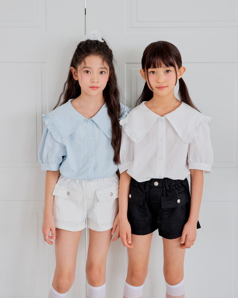 Sm2 - Korean Children Fashion - #kidsshorts - Frill Blouse - 8