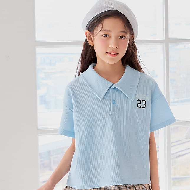 Sm2 - Korean Children Fashion - #todddlerfashion - Number Waffle Tee