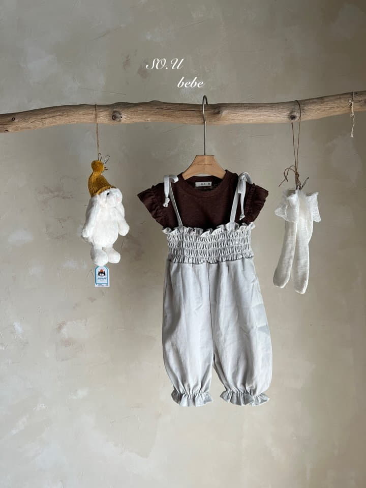 So U - Korean Baby Fashion - #babyoutfit - Smock String Bodysuit - 3