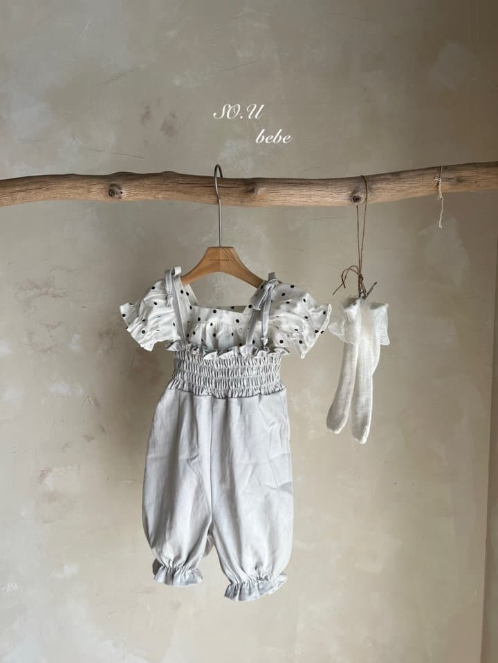 So U - Korean Baby Fashion - #onlinebabyboutique - Smock String Bodysuit - 6