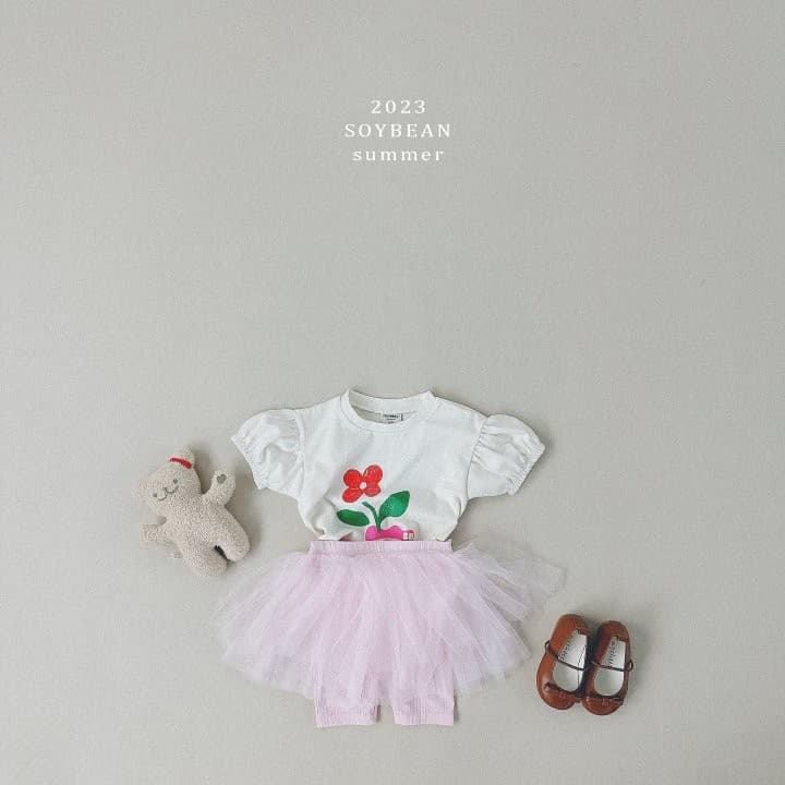 Soybean - Korean Children Fashion - #childofig - Puff Flower Tee - 3