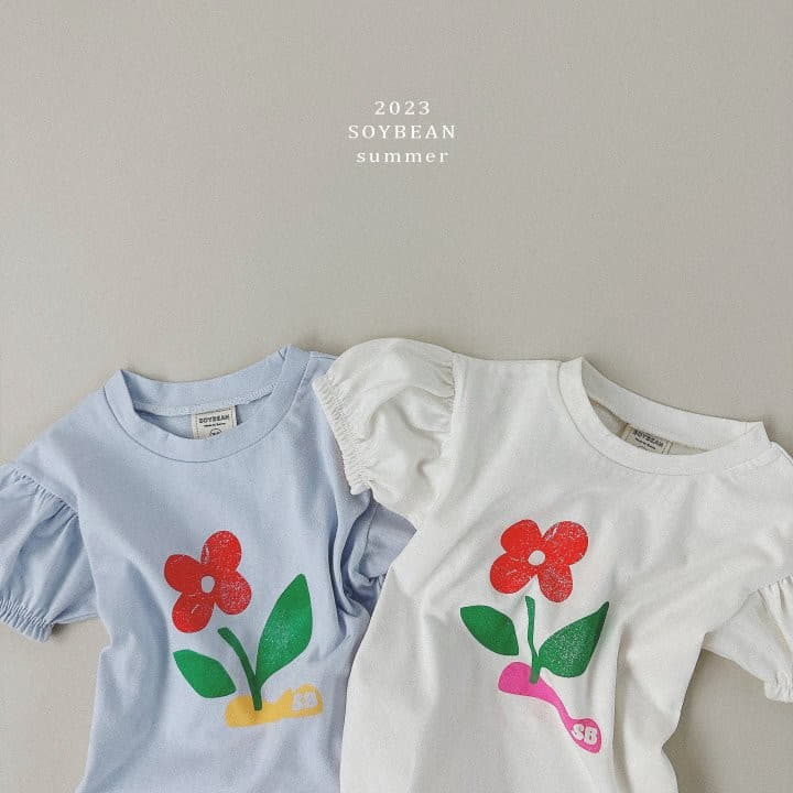 Soybean - Korean Children Fashion - #discoveringself - Puff Flower Tee - 6