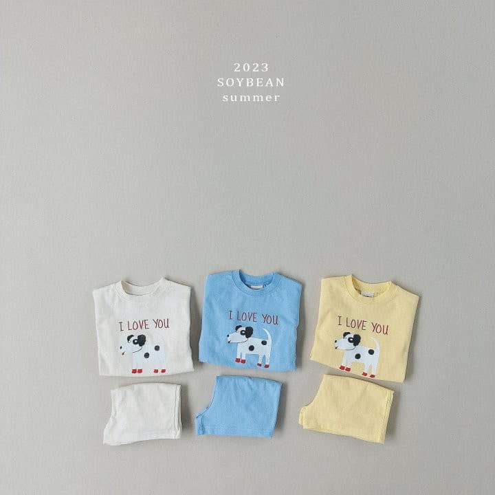 Soybean - Korean Children Fashion - #discoveringself - Merong Puppy Top Bottom Set - 7