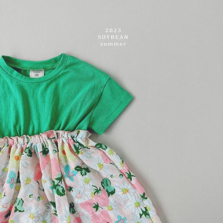 Soybean - Korean Children Fashion - #kidsshorts - Strawberry Flower One-piece - 5