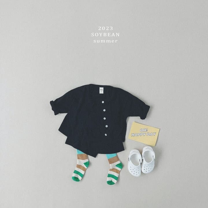 Soybean - Korean Children Fashion - #kidsstore - Cool Sleeveless Cardigan Shorts Set - 4