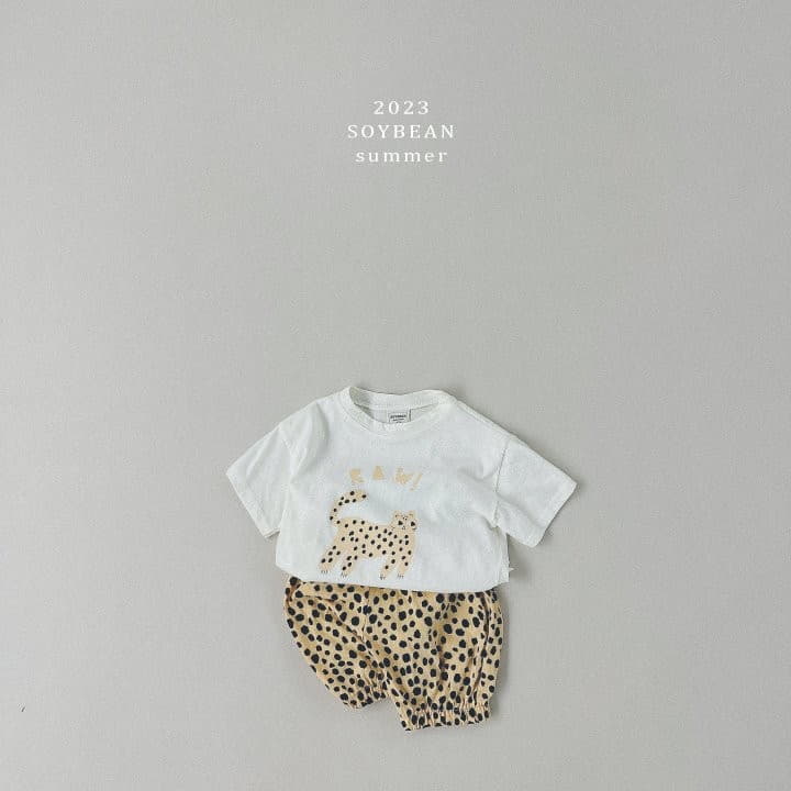 Soybean - Korean Children Fashion - #toddlerclothing - Leopard Top Bottom Set - 5