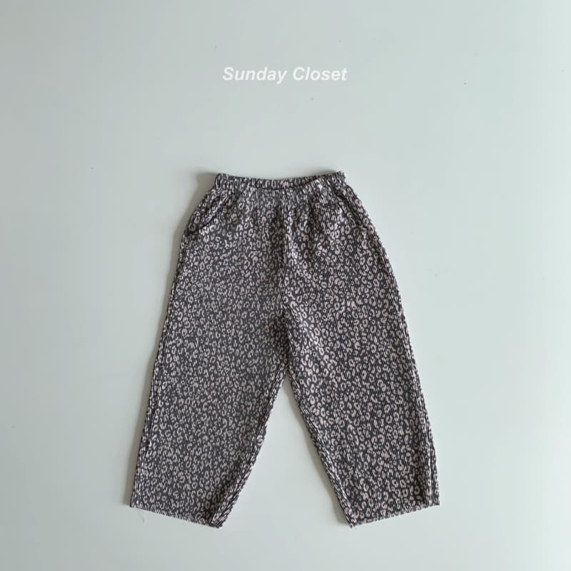 Sunday Closet - Korean Children Fashion - #designkidswear - Leopard Pleats Pants - 4