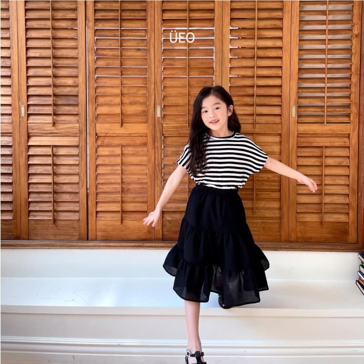 U Eo - Korean Children Fashion - #discoveringself - Stripes Plat Tee