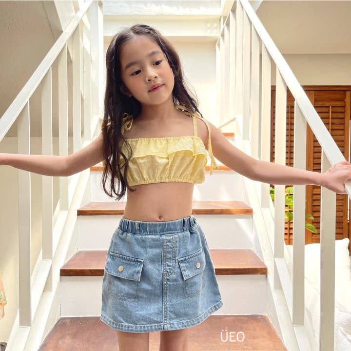 U Eo - Korean Children Fashion - #kidsshorts - Ocean Crop Blouse - 9