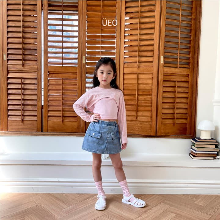 U Eo - Korean Children Fashion - #kidsstore - Summer Crop Sleeveless Cardigan Set - 12