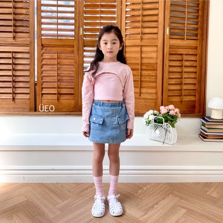 U Eo - Korean Children Fashion - #littlefashionista - Pocket Denim Skirt - 10