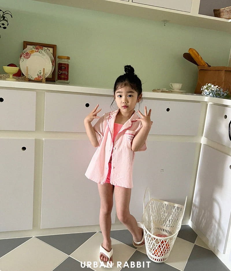 Urban Rabbit - Korean Children Fashion - #kidsshorts - Piping Beach Shirt - 3