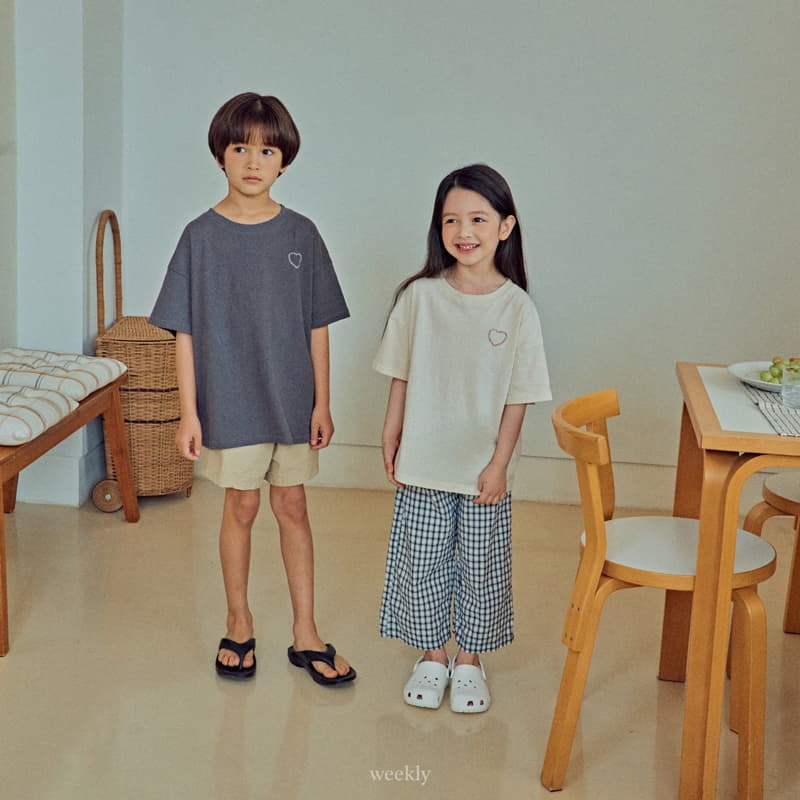 Weekly - Korean Children Fashion - #childrensboutique - Heart Lettering Tee