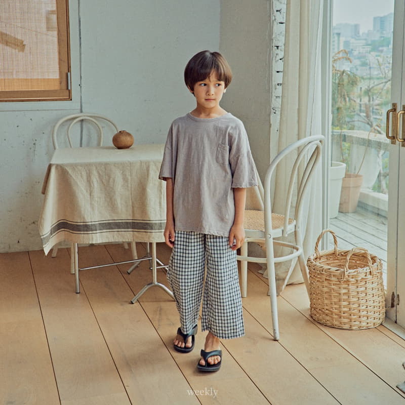 Weekly - Korean Children Fashion - #designkidswear - Vender Check Pants - 8