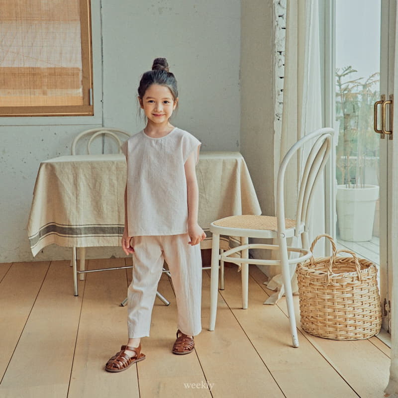 Weekly - Korean Children Fashion - #littlefashionista - Squar Top Bottom Set - 5