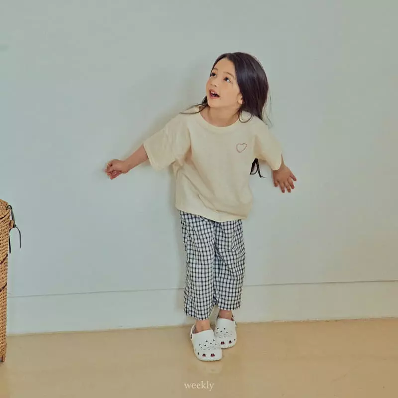Weekly - Korean Children Fashion - #minifashionista - Vender Check Pants - 3