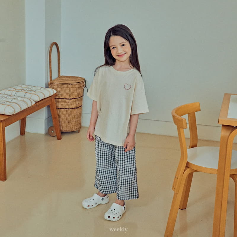 Weekly - Korean Children Fashion - #minifashionista - Heart Lettering Tee - 11