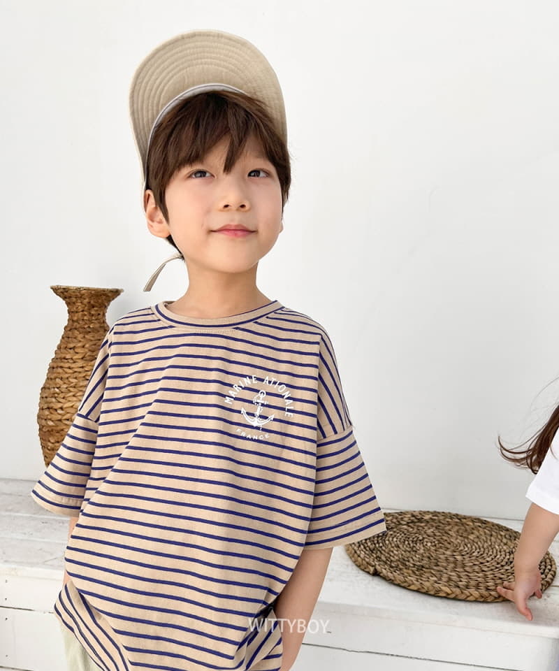 Witty Boy - Korean Children Fashion - #childofig - Marine Stripes Tee - 8