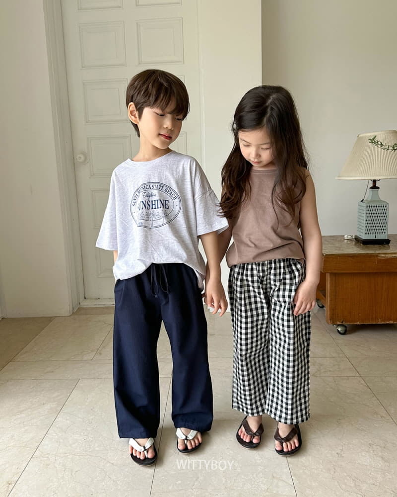 Witty Boy - Korean Children Fashion - #childofig - Momo Check Pants - 4