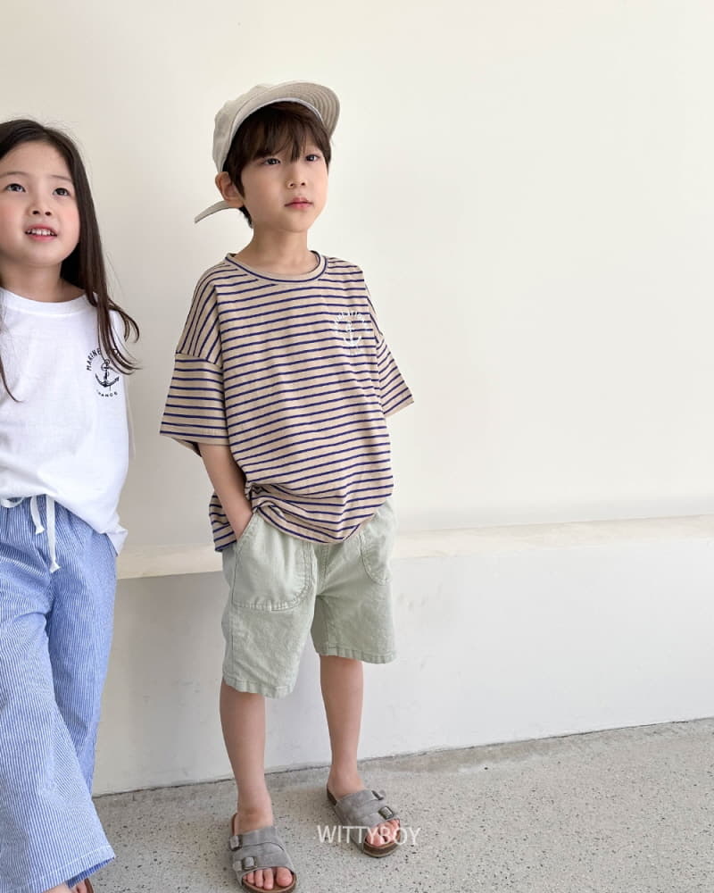 Witty Boy - Korean Children Fashion - #designkidswear - Marine Stripes Tee - 10