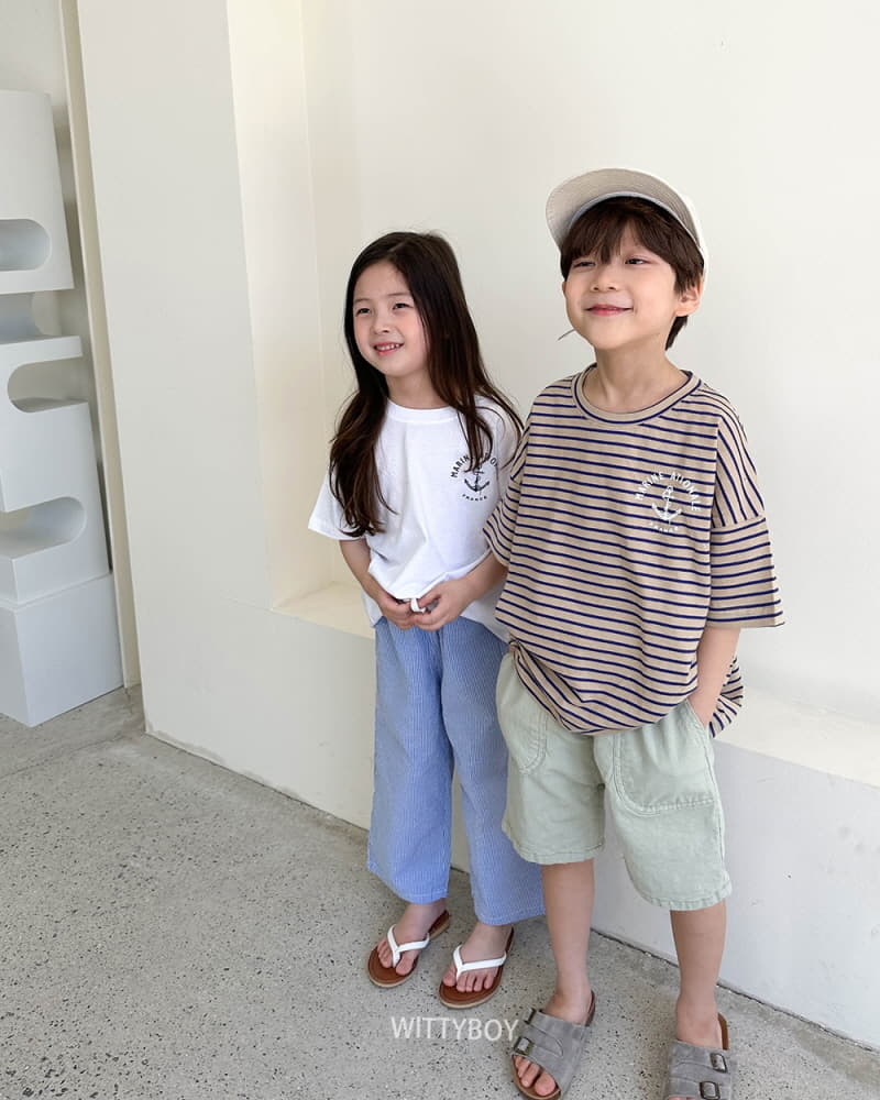 Witty Boy - Korean Children Fashion - #fashionkids - Marine Stripes Tee - 12