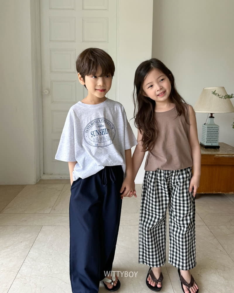 Witty Boy - Korean Children Fashion - #kidsshorts - Momo Check Pants - 8