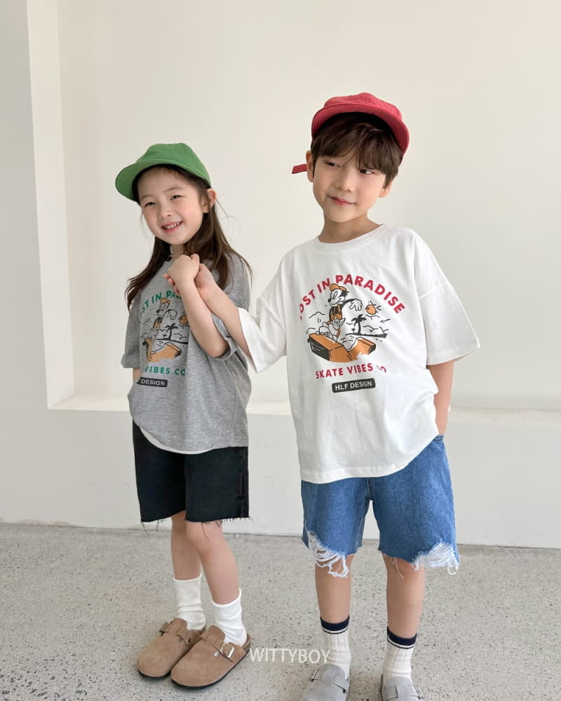 Witty Boy - Korean Children Fashion - #kidsshorts - Paradise Tee - 6