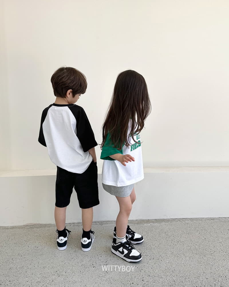 Witty Boy - Korean Children Fashion - #kidsshorts - Field Raglan Tee - 9