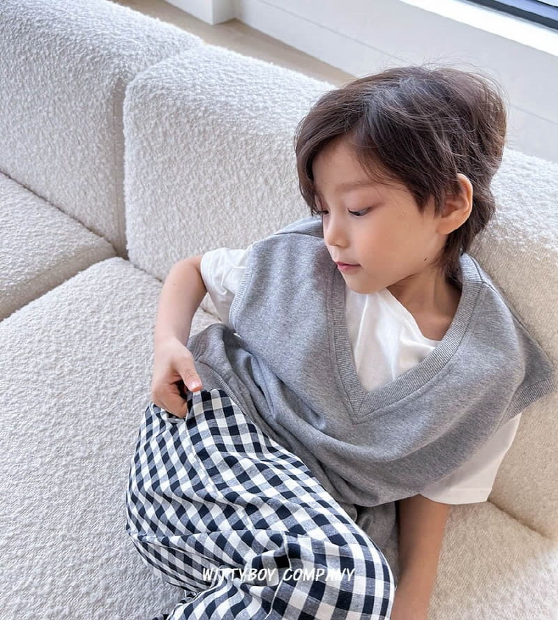 Witty Boy - Korean Children Fashion - #kidzfashiontrend - Momo Check Pants - 10