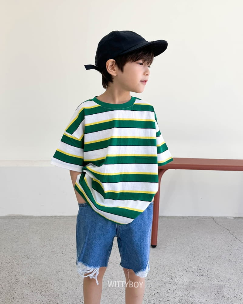 Witty Boy - Korean Children Fashion - #magicofchildhood - Friend Stipes Tee - 5