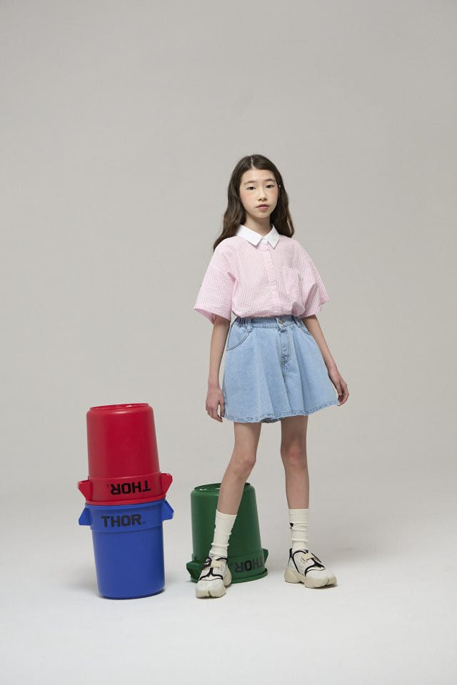 a-Market - Korean Children Fashion - #childofig - Denim Skirt Shorts - 5