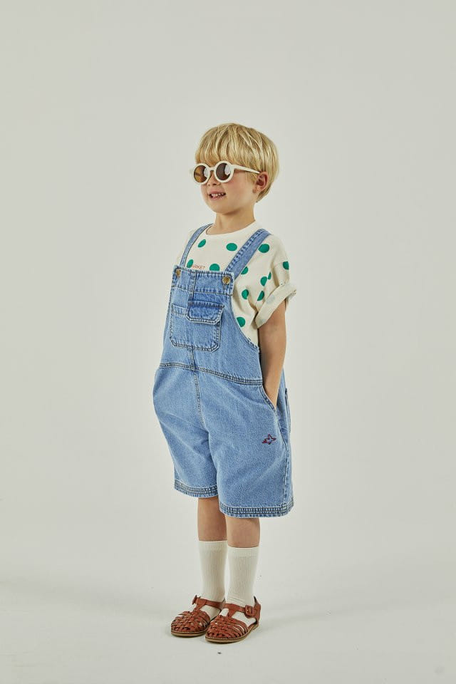 a-Market - Korean Children Fashion - #childrensboutique - Bird Denim Overalls