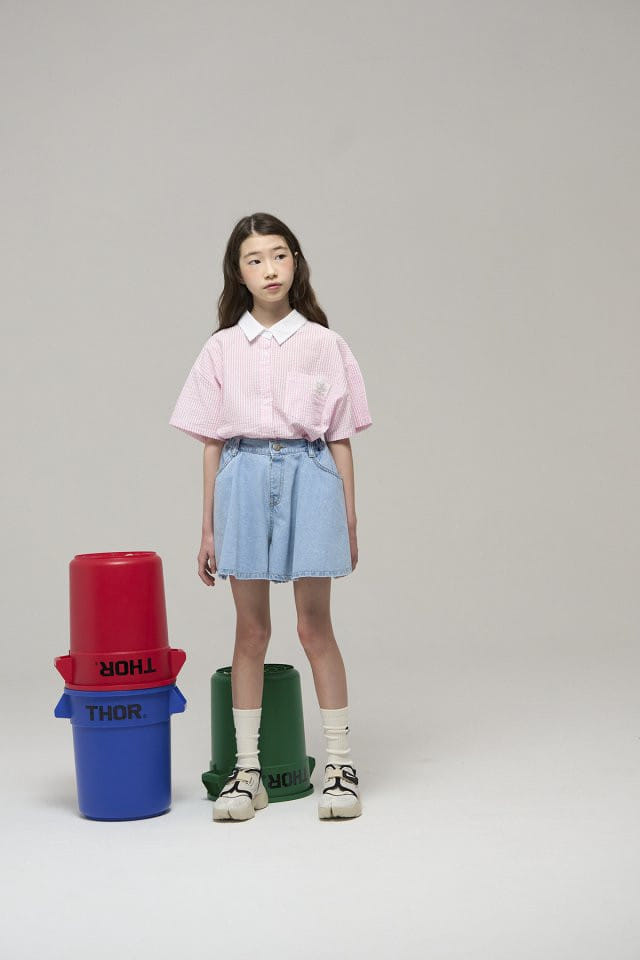a-Market - Korean Children Fashion - #childrensboutique - Denim Skirt Shorts - 6