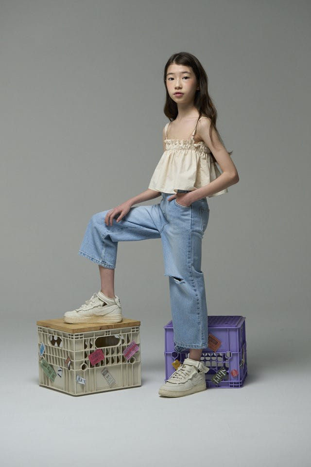 a-Market - Korean Children Fashion - #fashionkids - Stone Vintage Jeans - 2