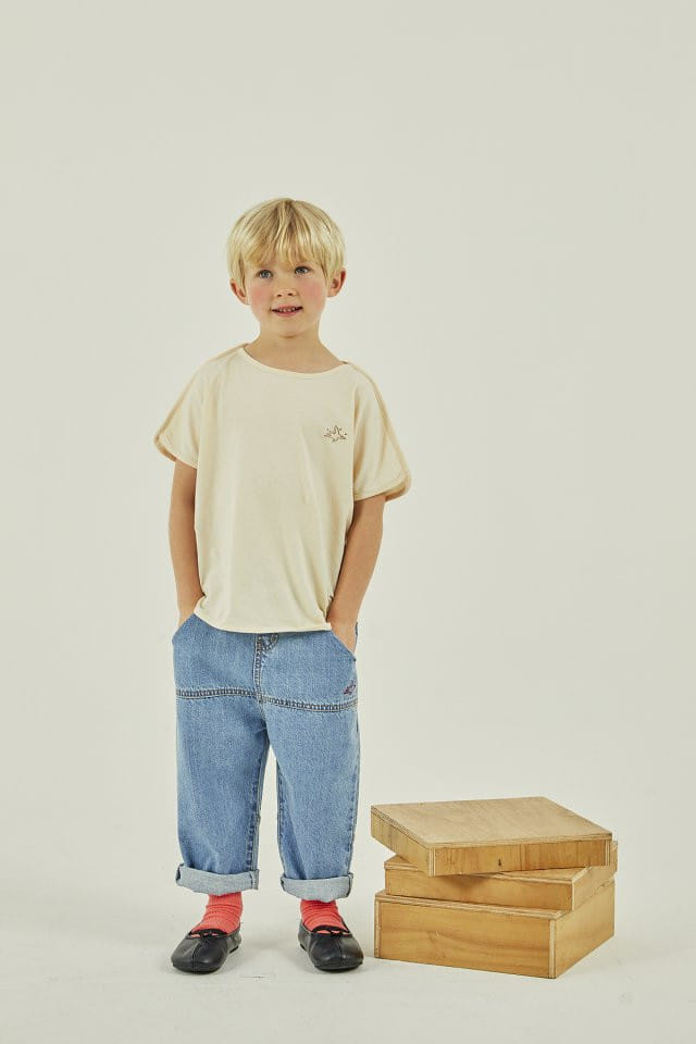 a-Market - Korean Children Fashion - #kidsshorts - Bird Jeans - 7