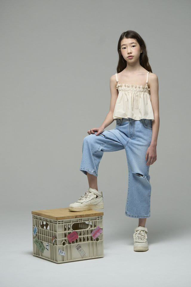 a-Market - Korean Children Fashion - #kidsshorts - Stone Vintage Jeans - 3