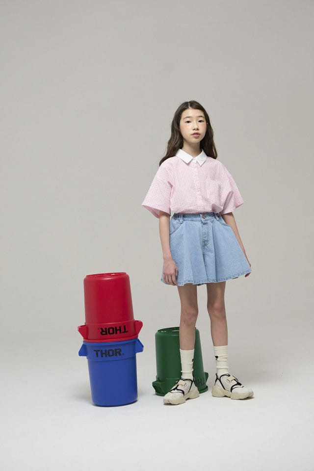 a-Market - Korean Children Fashion - #prettylittlegirls - Denim Skirt Shorts - 3