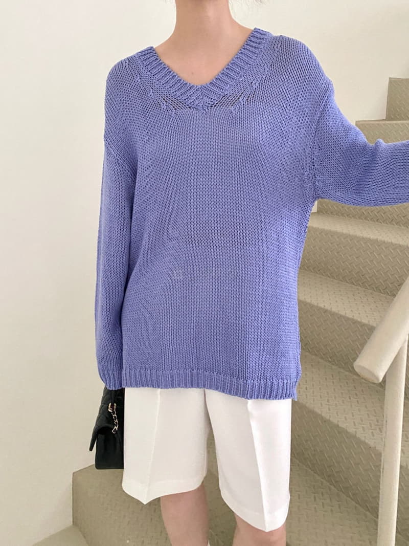 3.Another - Korean Women Fashion - #momslook - V Knit Tee - 10