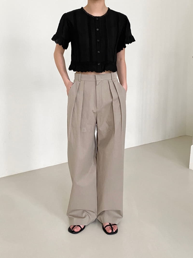 3.Another - Korean Women Fashion - #momslook - Crop Lace Bloue - 12