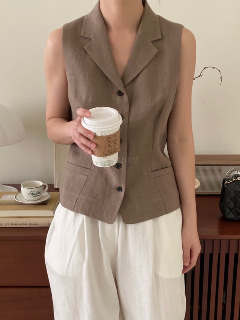 3.Another - Korean Women Fashion - #womensfashion - Linen Vest - 6