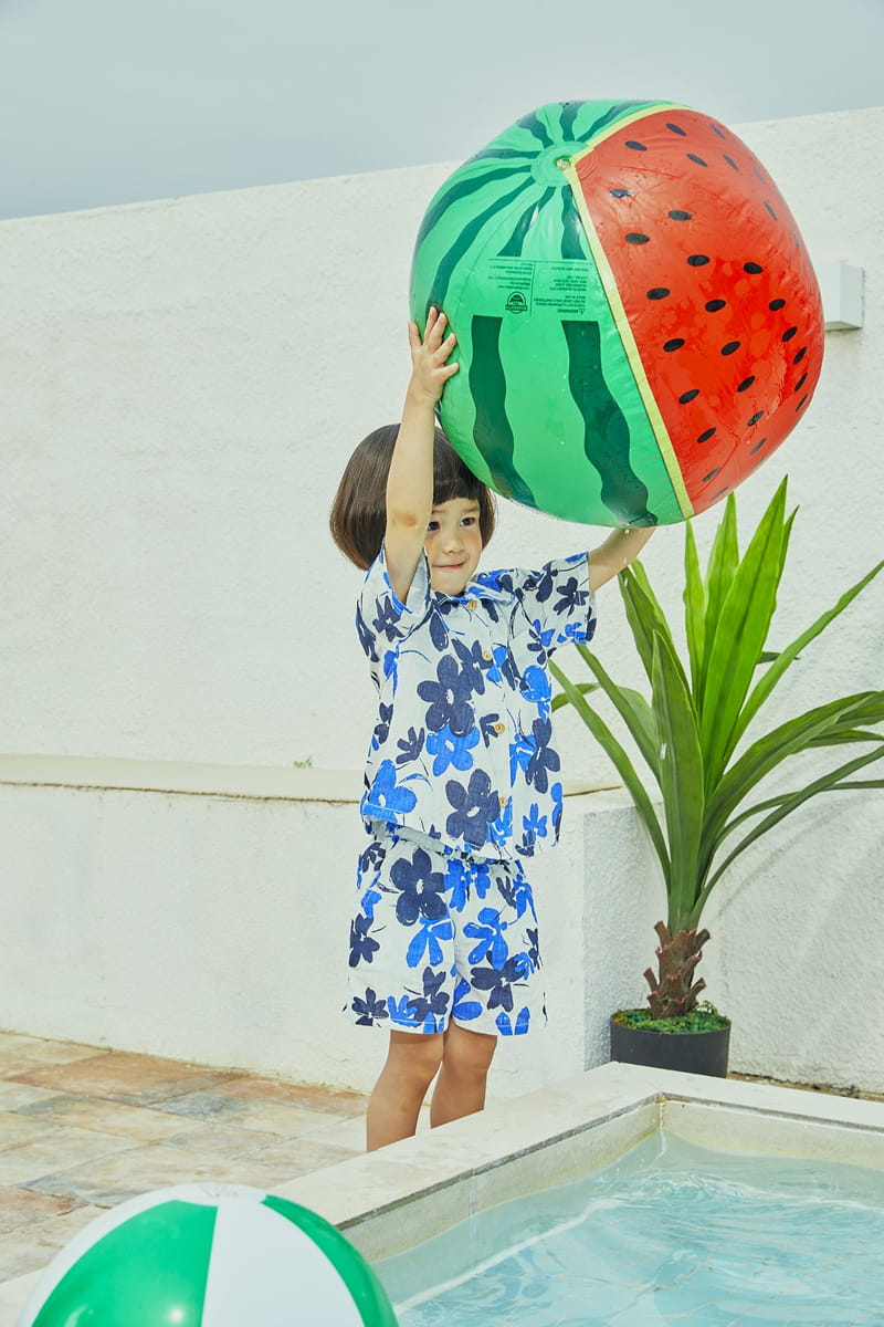A-Market - Korean Children Fashion - #Kfashion4kids - Beach Shirt Top Bottom Set - 7