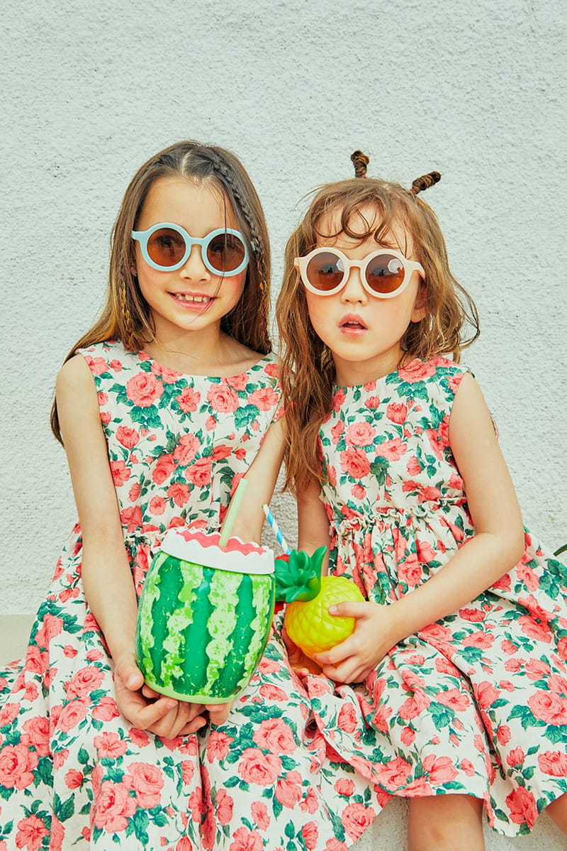 A-Market - Korean Children Fashion - #childofig - Flower Wrap One-piece - 3