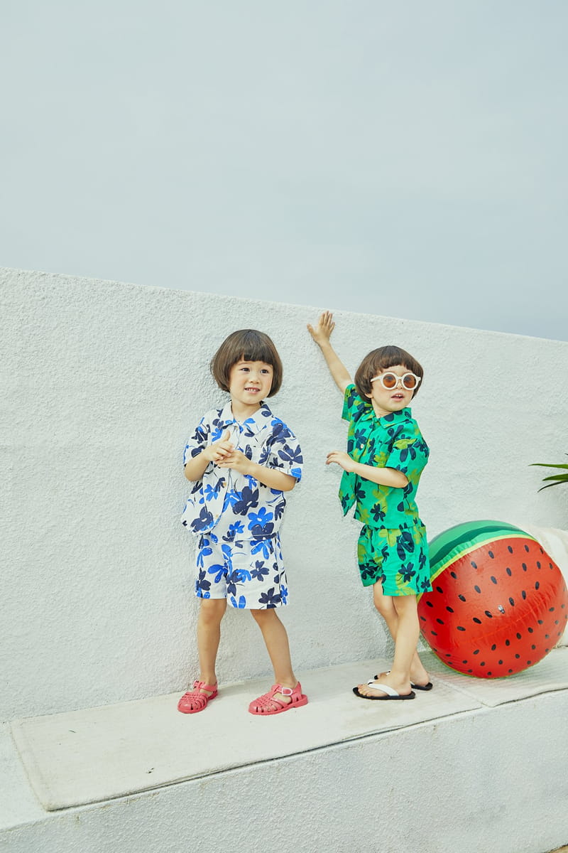 A-Market - Korean Children Fashion - #childofig - Beach Shirt Top Bottom Set - 12