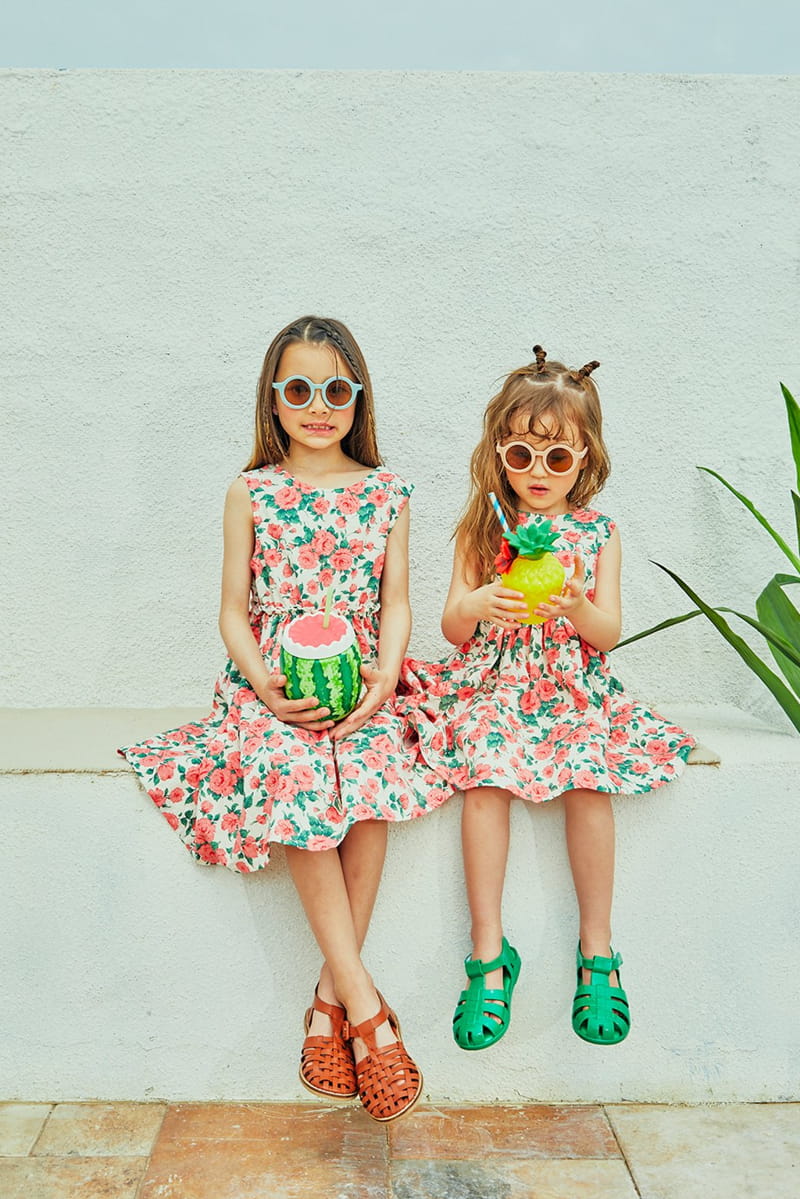A-Market - Korean Children Fashion - #childofig - Flower Wrap One-piece - 4