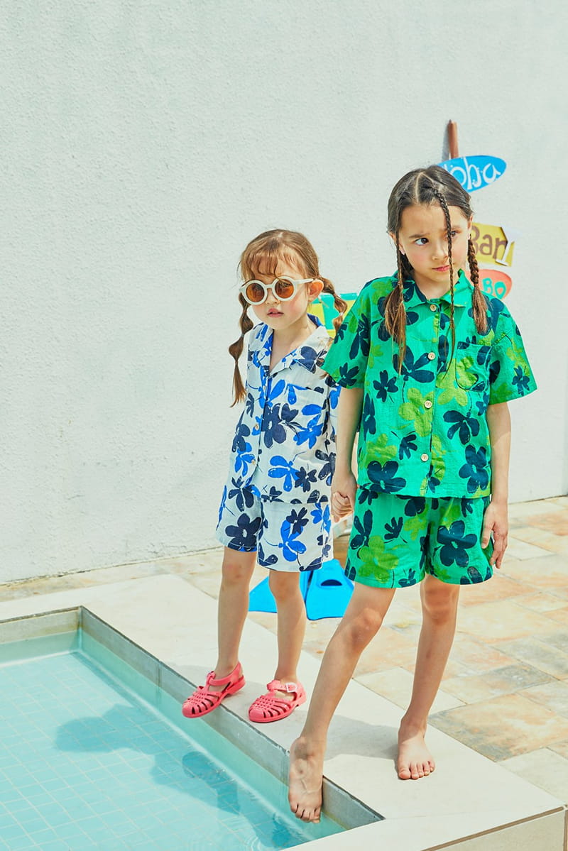 A-Market - Korean Children Fashion - #designkidswear - Beach Shirt Top Bottom Set