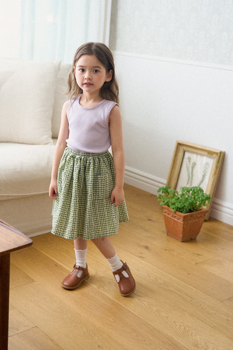 A-Market - Korean Children Fashion - #kidsshorts - Check Skirt - 2