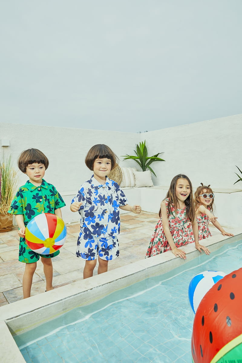 A-Market - Korean Children Fashion - #kidsstore - Beach Shirt Top Bottom Set - 5